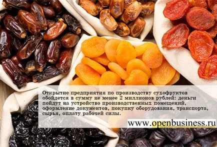 производство на сушени плодове