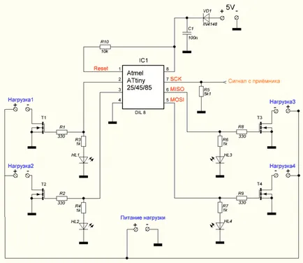 comutator Rc pe microcontroler