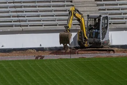 Raportarea din construcția stadionului „Luzhniki“ fotografie