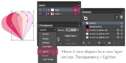 Döntetlen geometriai csillag Adobe Illustrator