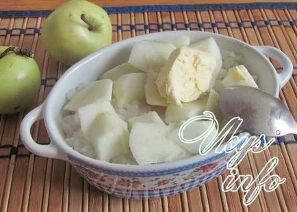 Rice almával a sütőben, a recept egy fotót