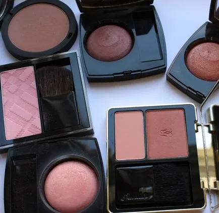 Blush din colectia de toamna a crescut Guerlain aux joues 05 Hight de aur, make-up cu ei, iar cealaltă în toamna anului