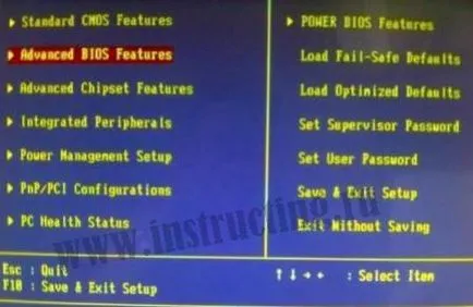 Hogyan kell beállítani a BIOS telepíteni a Windows a lemezről