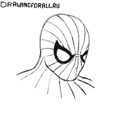 Cum să atragă capul de Spider-Man