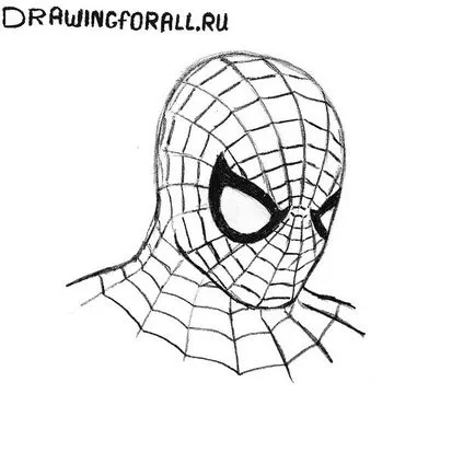 Cum să atragă capul de Spider-Man