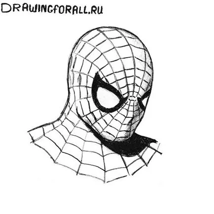 Cum să atragă capul de Spider-Man