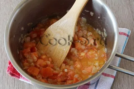 Makréla párolt paradicsomszósz - egy lépésről lépésre recept fotók, halak és tengeri állatok