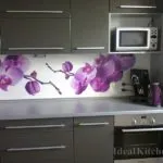 Üveg konyhai kötény orchideák