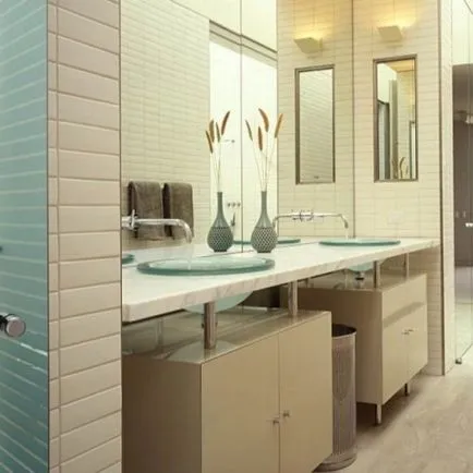 Üveg mosogatók a fürdőszobában 25 fotó