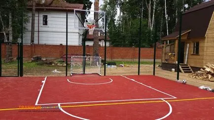 Streetball játszótér - a méret, az elrendezés, vásárolni alacsony kulcs