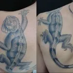 Iguana Tattoo érték, és a fénykép miniatűr