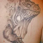 Iguana Tattoo érték, és a fénykép miniatűr