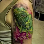 Iguana Tattoo érték, és a fénykép miniatűr