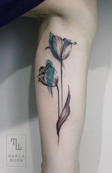 Tattoo tulipán - érték tetoválás minták és képek