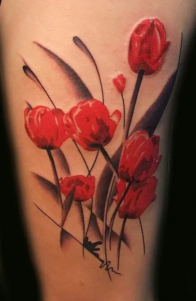 Tattoo tulipán - érték tetoválás minták és képek