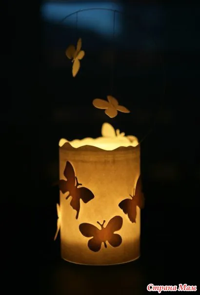 Lampa „Butterfly“, cu propriile sale mâini - acasă Mamele