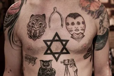 Tattoo Dávid-csillag - az értéke tetoválás minták és képek