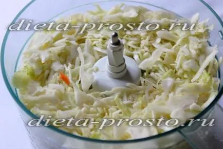 Párolt káposzta csirke recept egy fotó