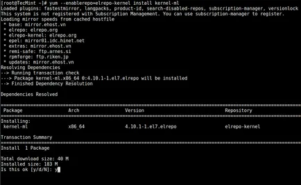 Cum de a actualiza versiunea de kernel în CentOS 7