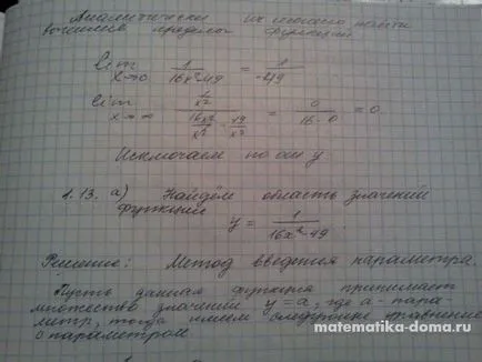 Как да намерите набор от функции, без графика