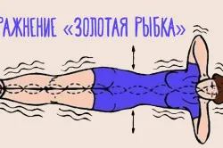 Упражнение за златни рибки гръбнака как да изпълните (снимки и видео)