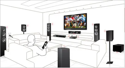 Instalarea unei reguli și metode de instalare home theater