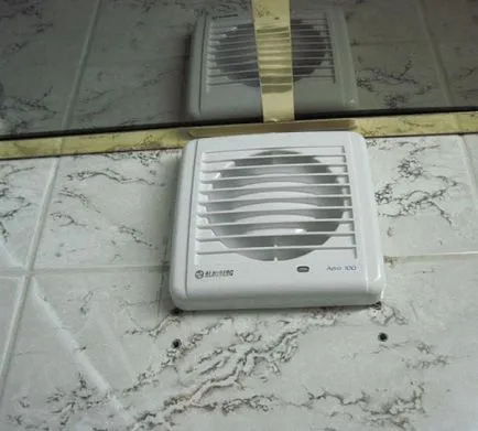Вентилатор за инструкции за инсталиране баня, изграждане на портала за