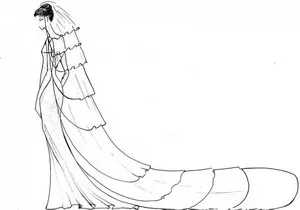Model coase o rochie de mireasa corset, fusta, cablu panglică, bolerouri