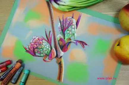 Пролет пъпки по дърветата! Рисуване пастелни етапи! Блог - блог на художника Plaksinoy Iriny