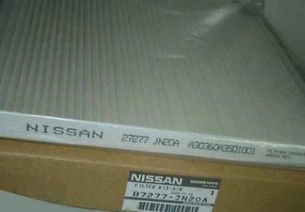 Cseréje a fülke szűrő Nissan Teana J32