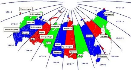 Часовите зони, световно време, часови зони