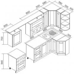 Чертежи на кухни