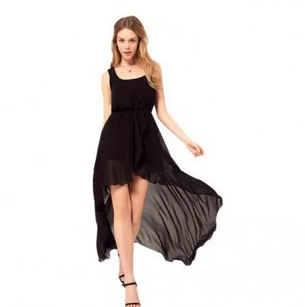 Fekete nyári ruhát, amit viselni