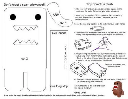 model Domo Kun cu propriile sale mâini