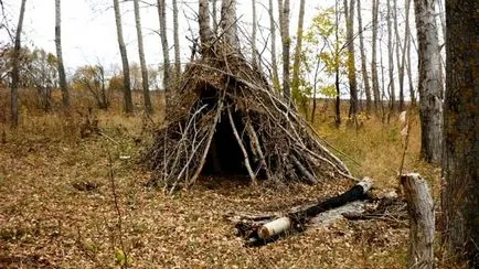 Как да се изгради приют в гората 1