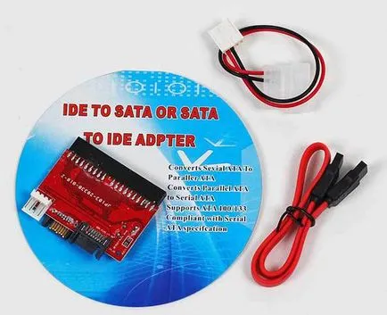 Cum se conectează unitatea hard disk la conectorul IDE la placa de baza cu un conector SATA, folosind