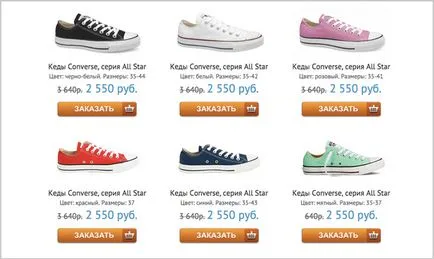 Hogyan válasszuk ki a megfelelő méretű cipő Converse