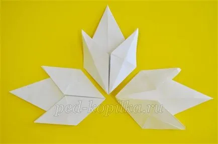 frunze de arțar în origami arta