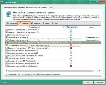 Kaspersky végponti biztonsági 10 lehetővé teszi, hogy csatlakozni Remote Desktop