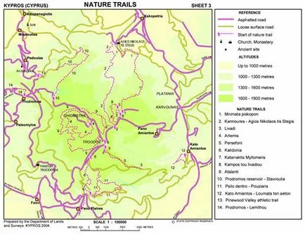 trasee montane scurte Troodos Kakopetria Platres-Prodromos