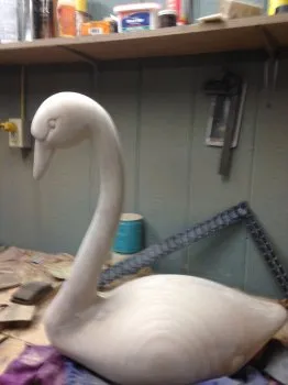 Swan, изработени от дърво с ръцете си, със собствените си ръце