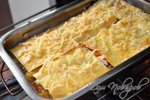 Lasagna hal, hogyan kell főzni - a recept egy fotó