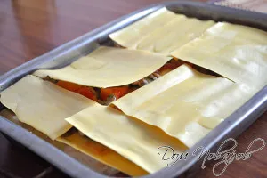 Lasagna hal, hogyan kell főzni - a recept egy fotó