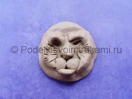 Modellezés basrelief készült gyurma