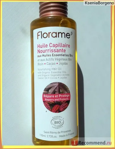 Hair olaj tápláló Florame - „francia haj olaj
