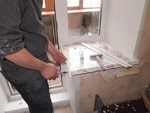 Telepítése műanyag ablakok egy tégla ház - családi box