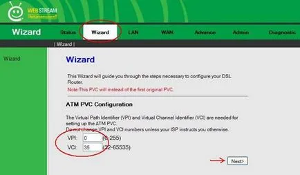 Modem beállítás „keresztezés icxdsl 5633 e