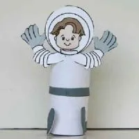 Hack űrhajós papír vagy fólia kezüket Űrhajózási Day