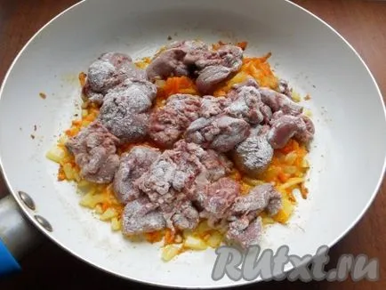 Sauce csirkemáj - a recept egy fotó