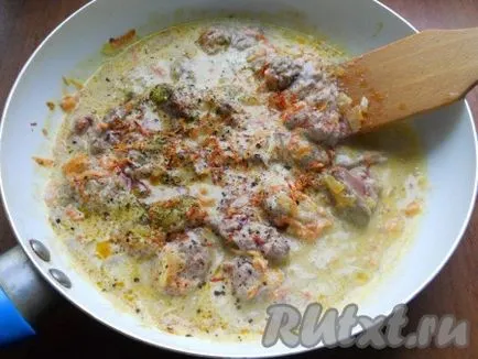 Sauce csirkemáj - a recept egy fotó